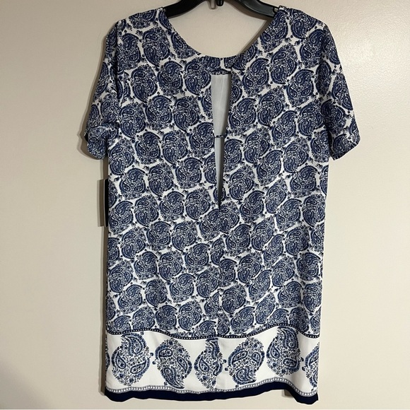 Women’s Lulus Taj Mahal Tour Lined Shift Dress in Blue & White Size Medium - Picture 12 of 12